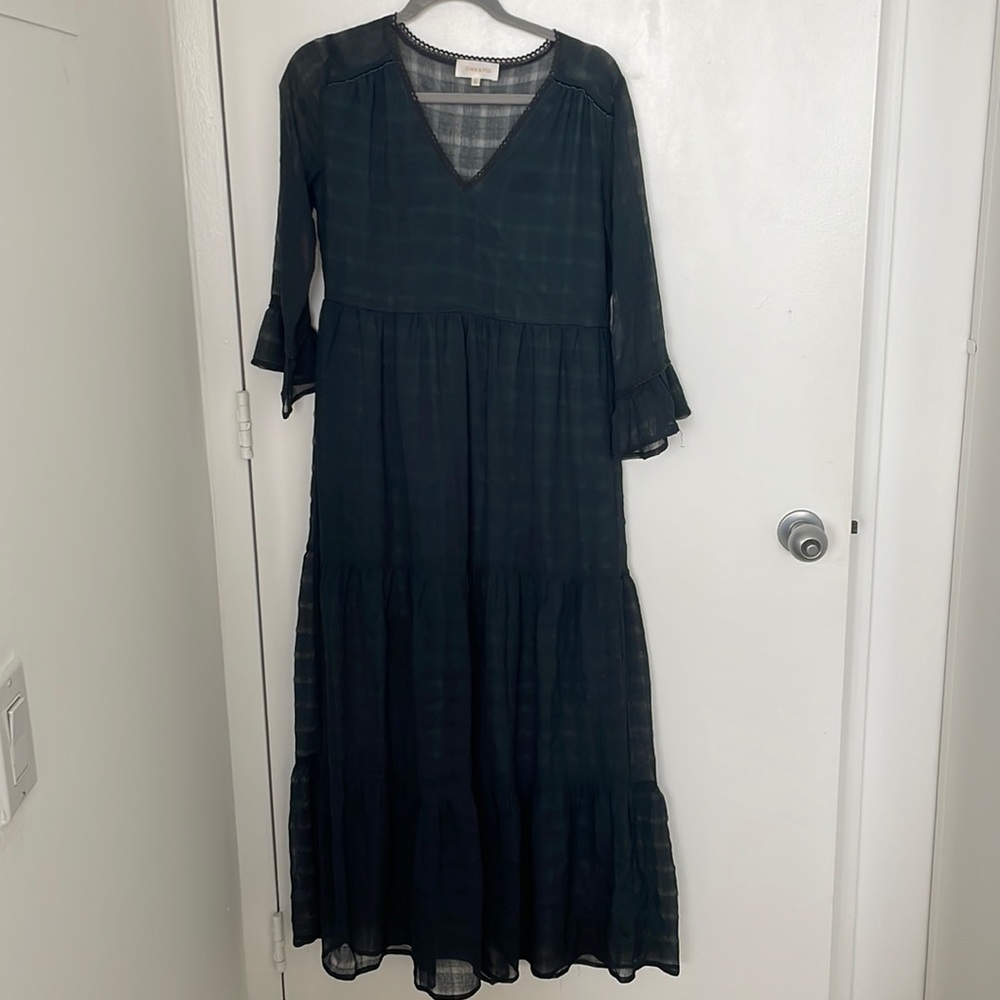 Maxi Dress - Size S - Olive Green